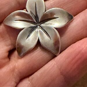 James Avery Silver Floral Necklace large Pendant